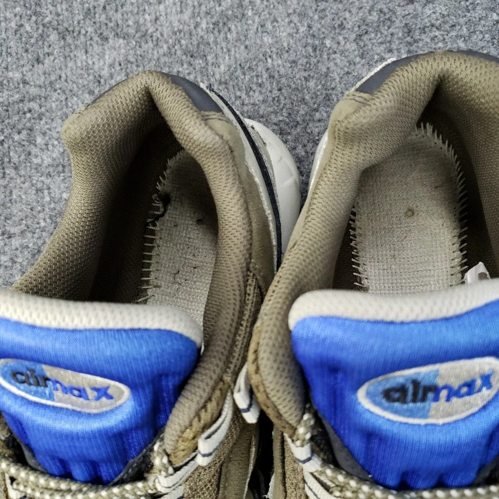 Nike Air Max‎ 95 Shoes Mens size 9.5 Brown Beige Sneakers Casual Missing Insoles